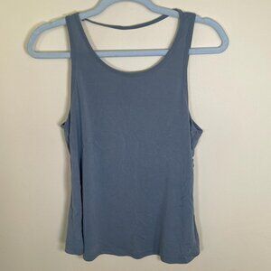 Oyanus Light Blue Open Back Active Workout Tank Top